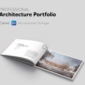 Modelo de Portfólio Profissional | Brochura de Portfólio de Arquitetura do Canva