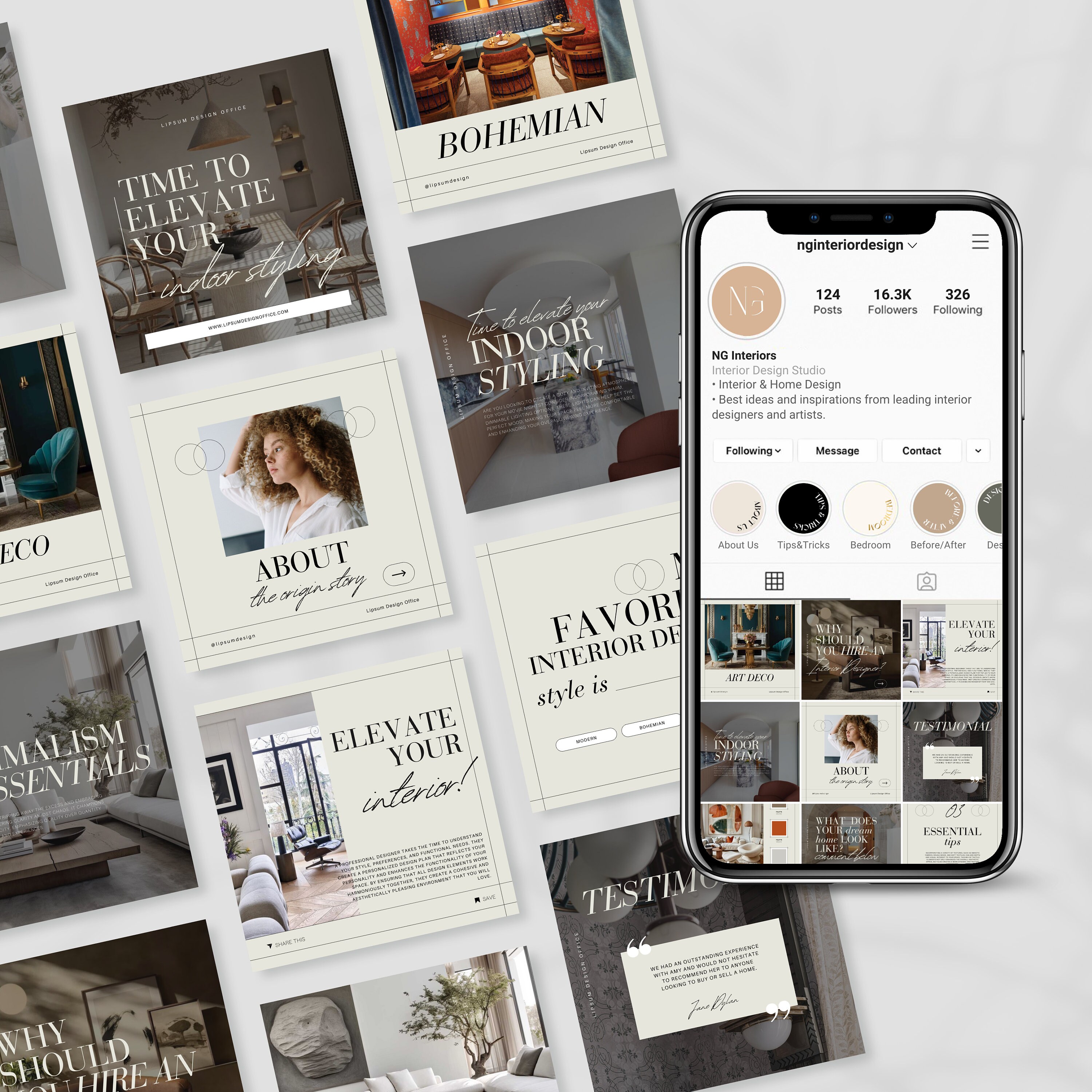 Interior Designers Instagram Post Template | Interior Design IG Post ...