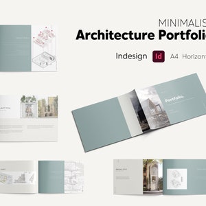 Minimalist Portfolio Template | InDesign Architecture Portfolio Brochure