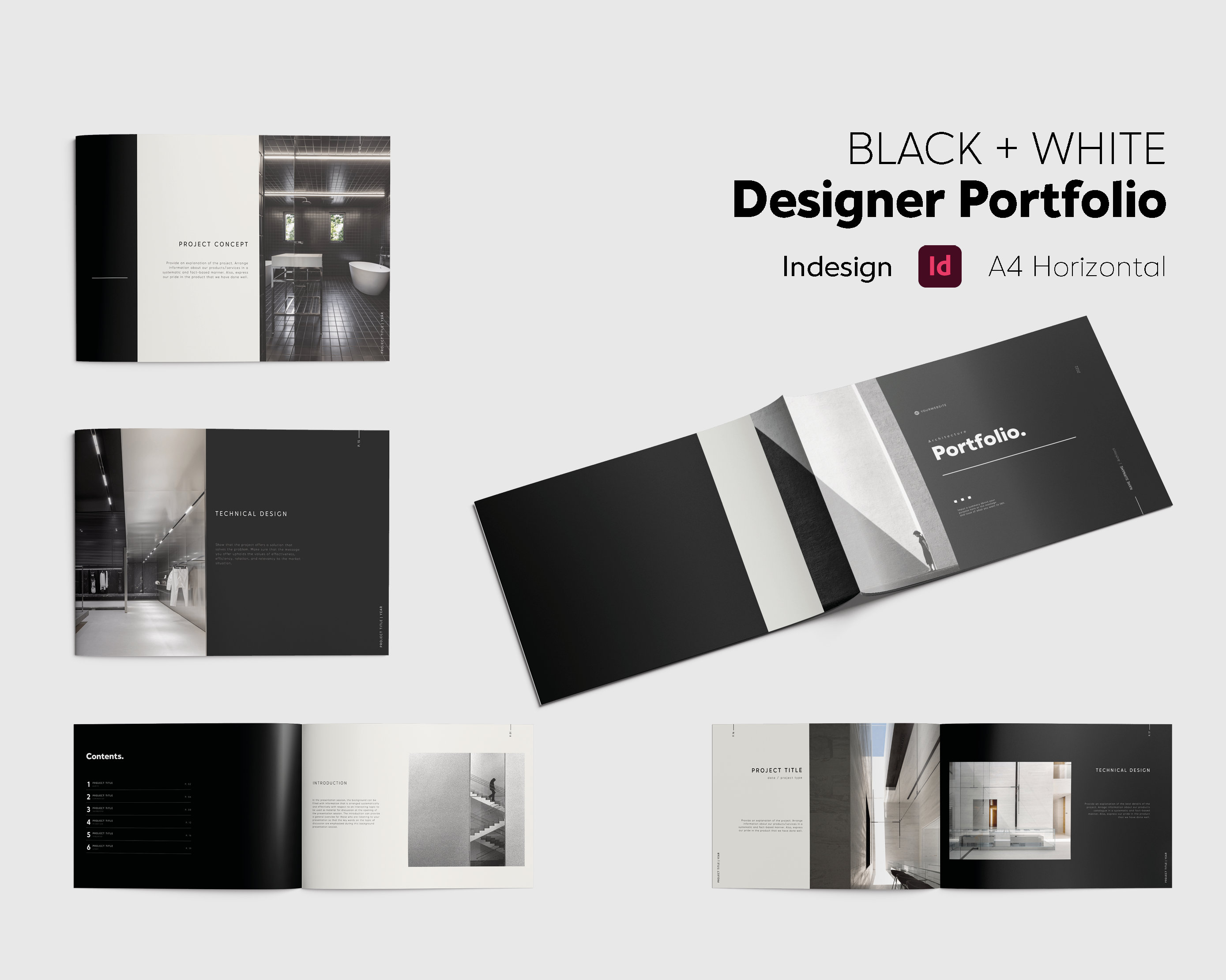 11x17 LANDSCAPE Glossy White Portfolio Acrylic Elegant Modern Folder for  Student Photographer Architect Graphic Designer Portfolio Case 