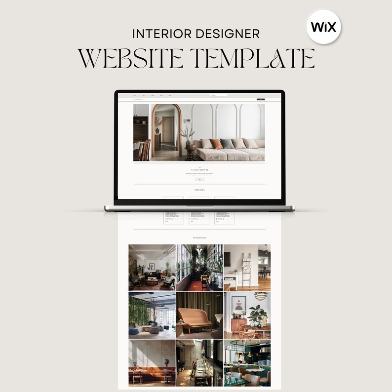 Interior Designer Website WIX Template | Interior Design Page WIX ...