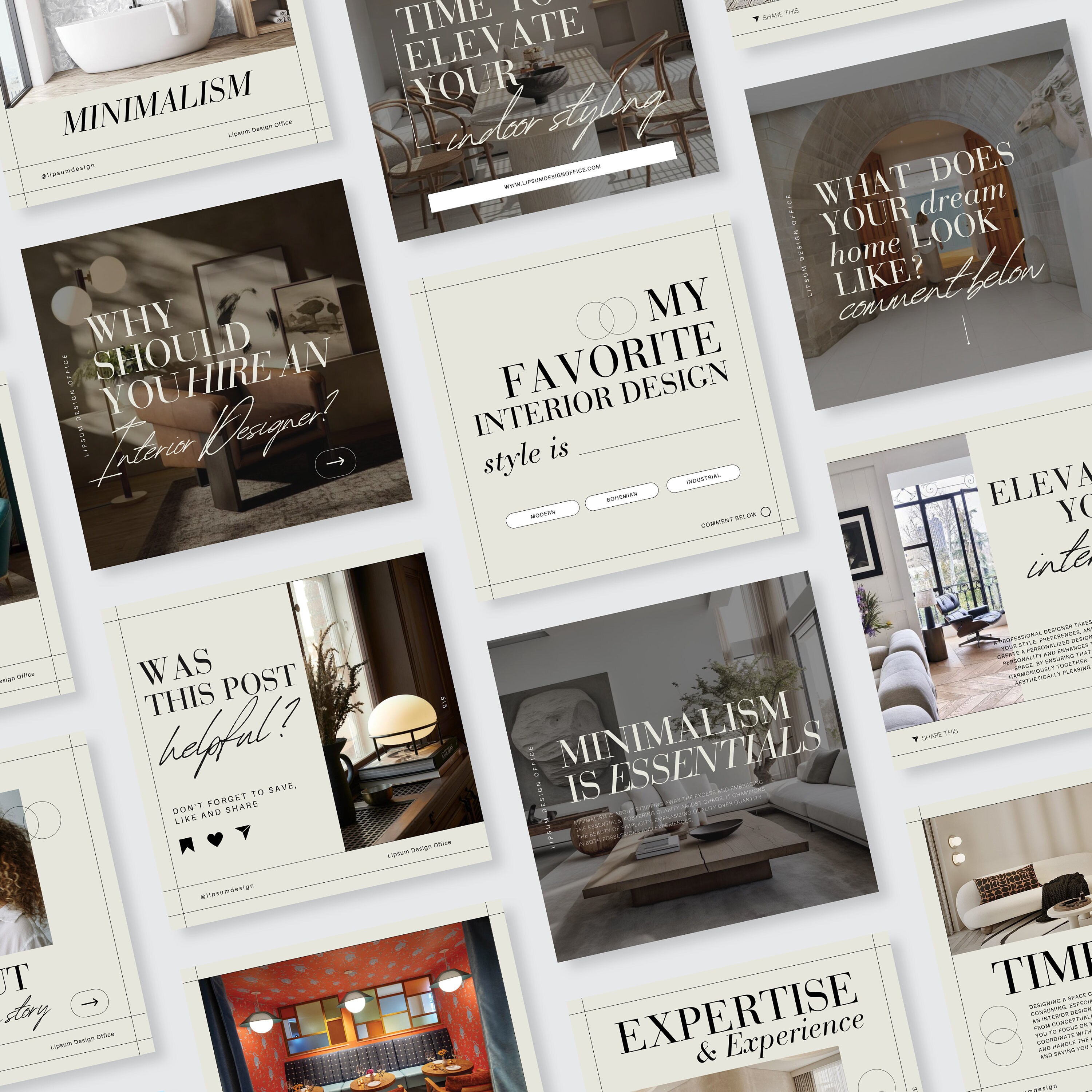 Interior Designers Instagram Post Template | Interior Design IG Post ...