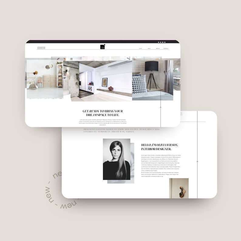 Interior Designer Website WIX Template | Interior Design Page WIX ...