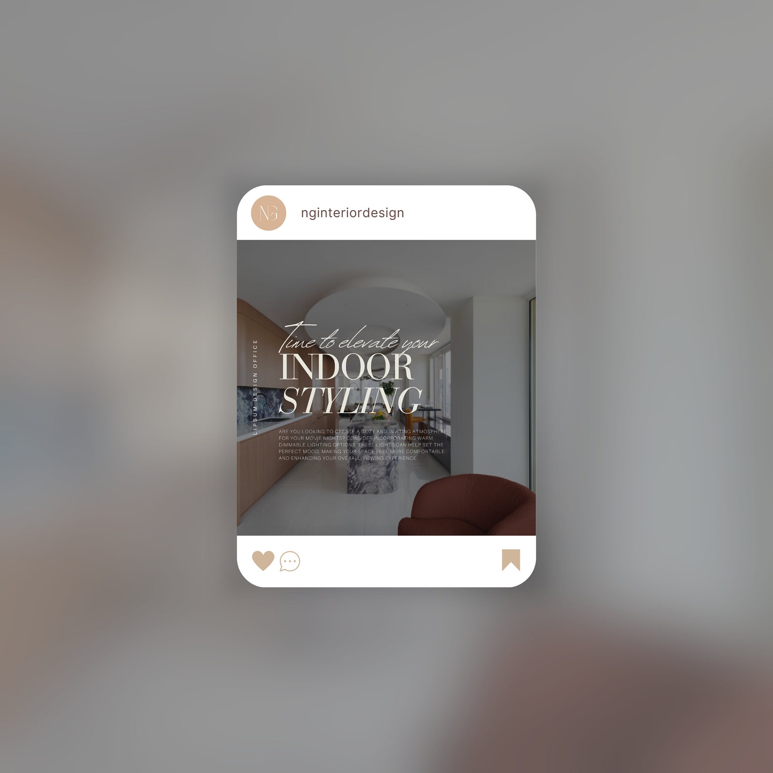 Interior Designers Instagram Post Template | Interior Design IG Post ...