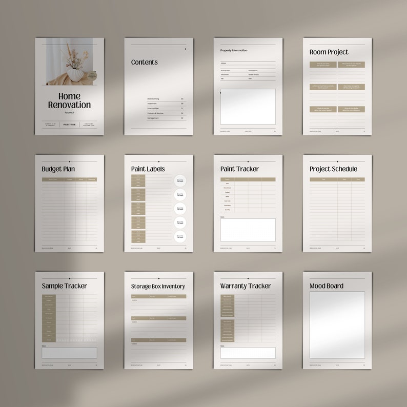Home Renovation Planner Bundle | House Improvement Planner for House ...