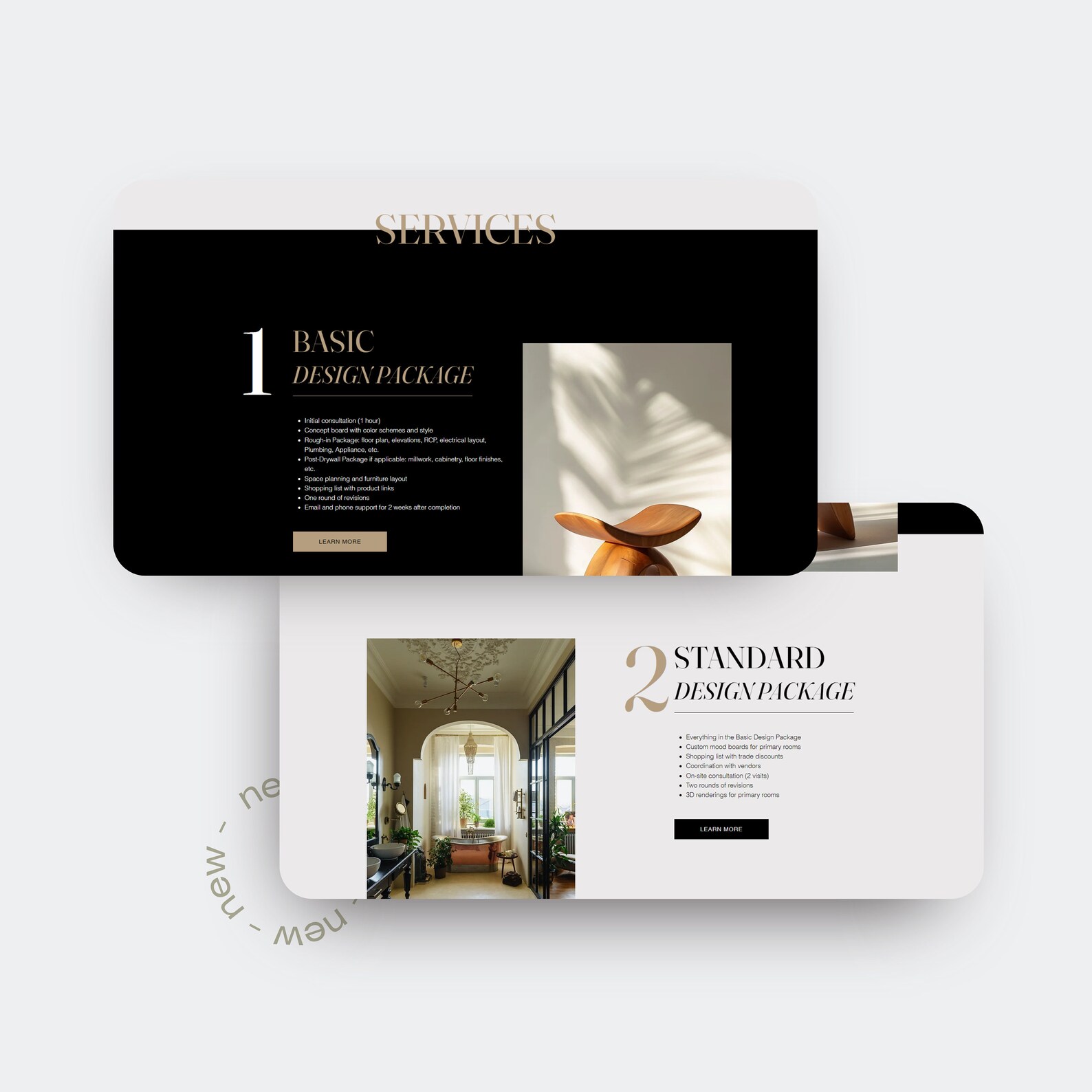 Interior Designer Website WIX Template | Interior Design Page WIX ...