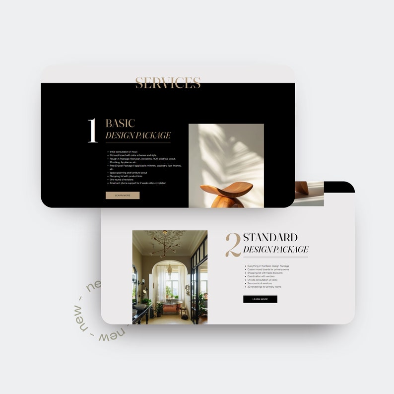 Interior Designer Website WIX Template | Interior Design Page WIX ...