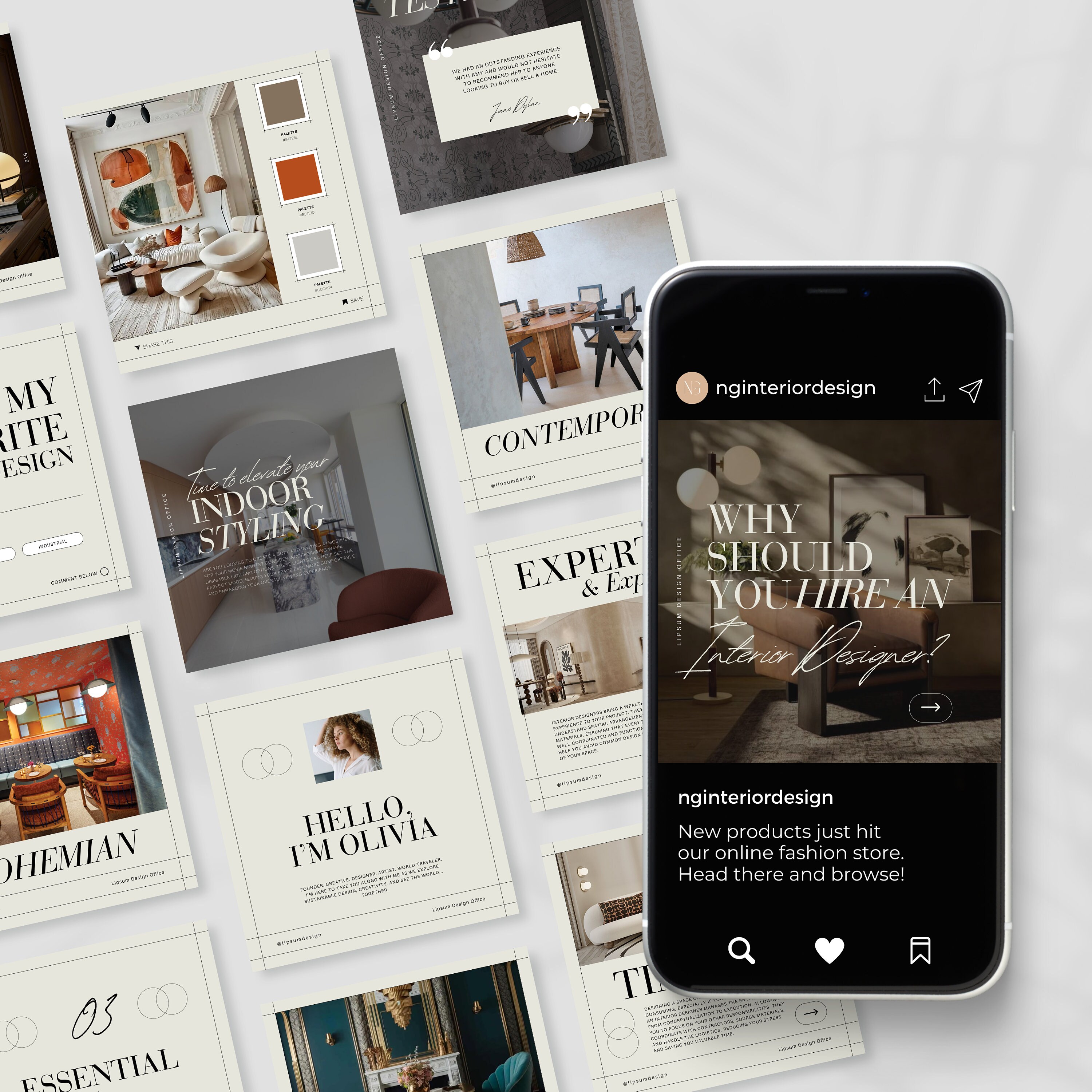 Interior Designers Instagram Post Template | Interior Design IG Post ...