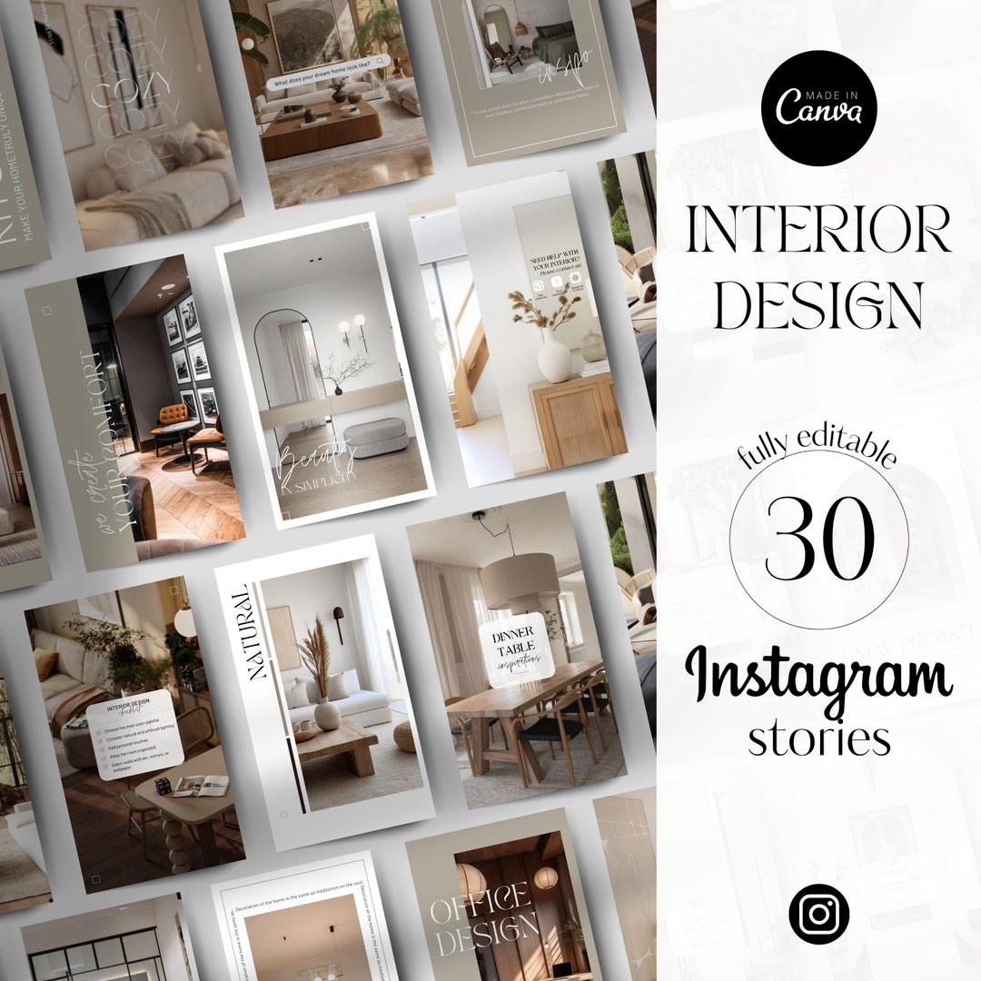 Interior Designers Instagram Story Template | Interior Design IG Story ...