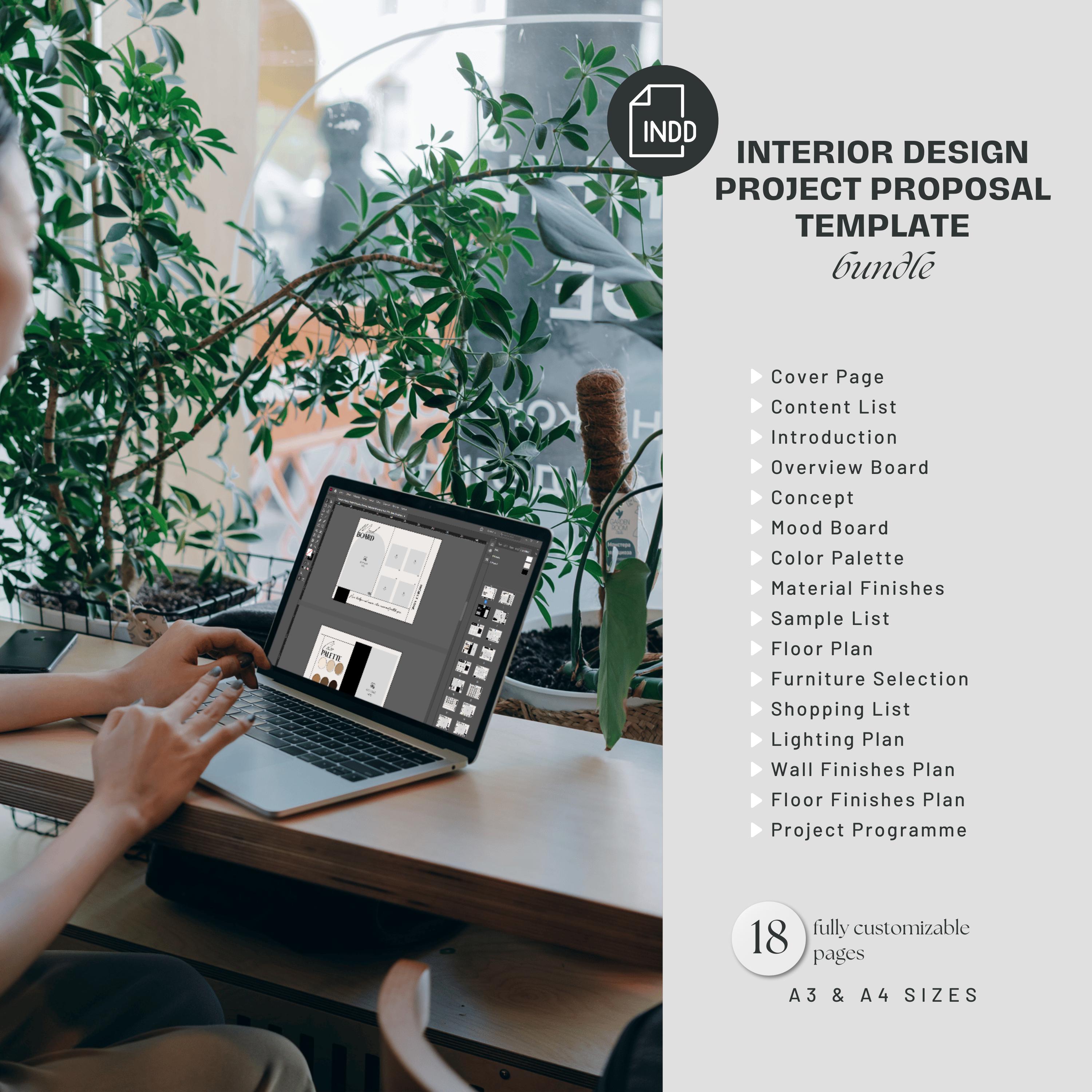 Interior Design Project Proposal Template | Mood Board, Shopping List ...