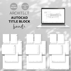 Interior Architect Title Block Templates Bundle | Autocad Title Block Template | Autocad Layout Template