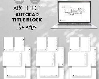 Interior Architect Title Block Templates Bundle | Autocad Title Block Template | Autocad Layout Template