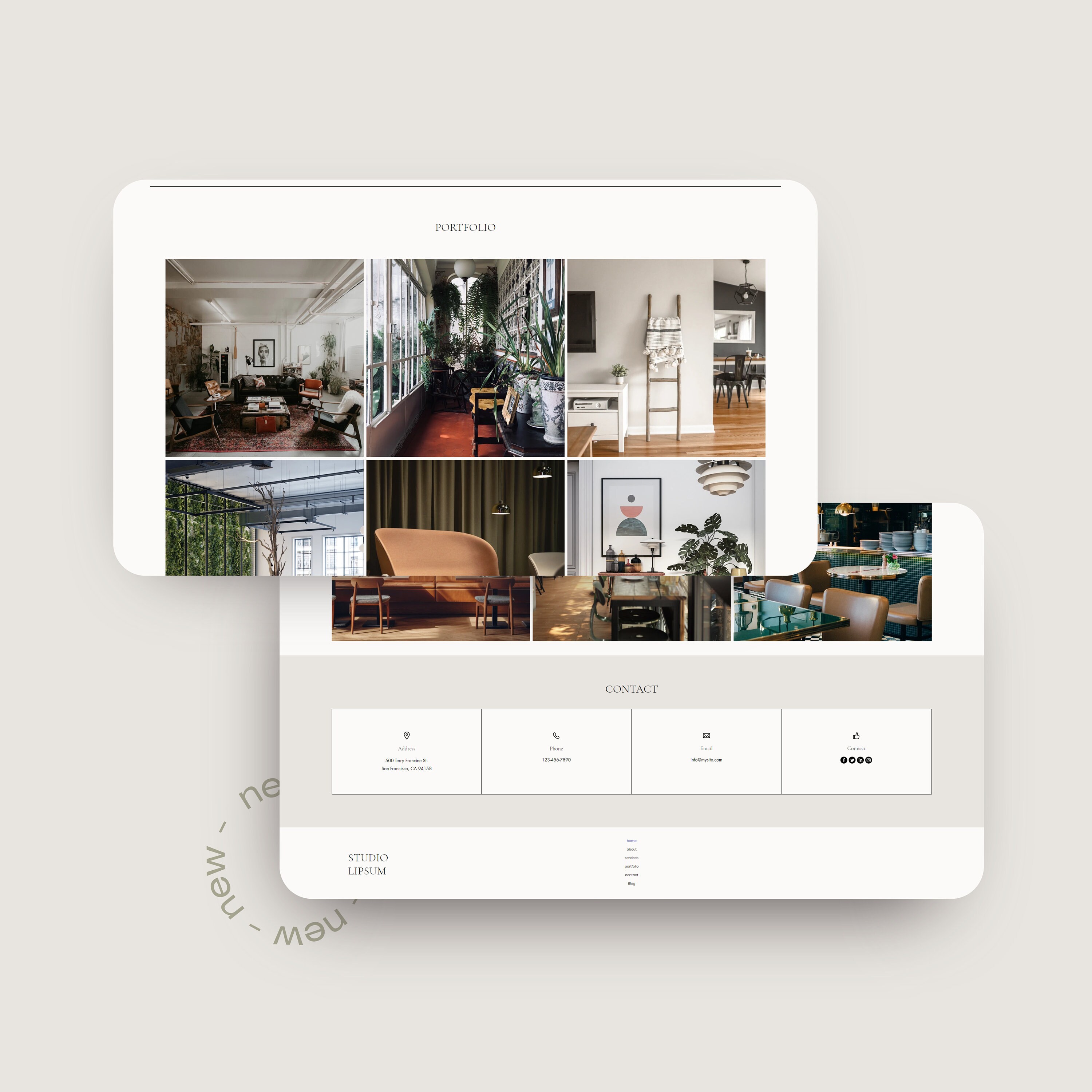 Interior Designer Website WIX Template | Interior Design Page WIX ...