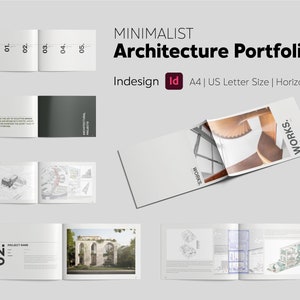 Modelo de Portfólio Minimalista | Brochura de Portfólio de Arquitetura Indesign