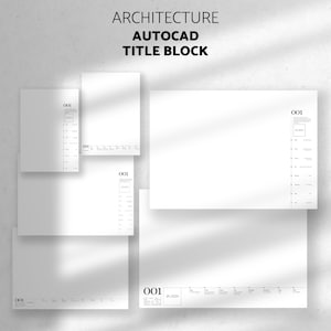 Minimalist Architect Title Block Templates | Autocad Title Block Template | Autocad Layout Template A4, A3, A2, Letter, Ledger, ArchC, ArchD image 5