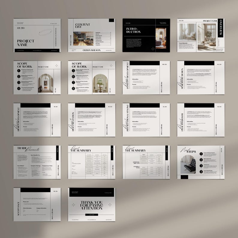 Interior Design Fee Proposal Template | Project Presentation ...