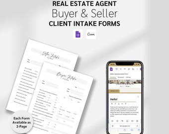 Realtor Buyer Seller Intake Form | Real Estate Google Form Template