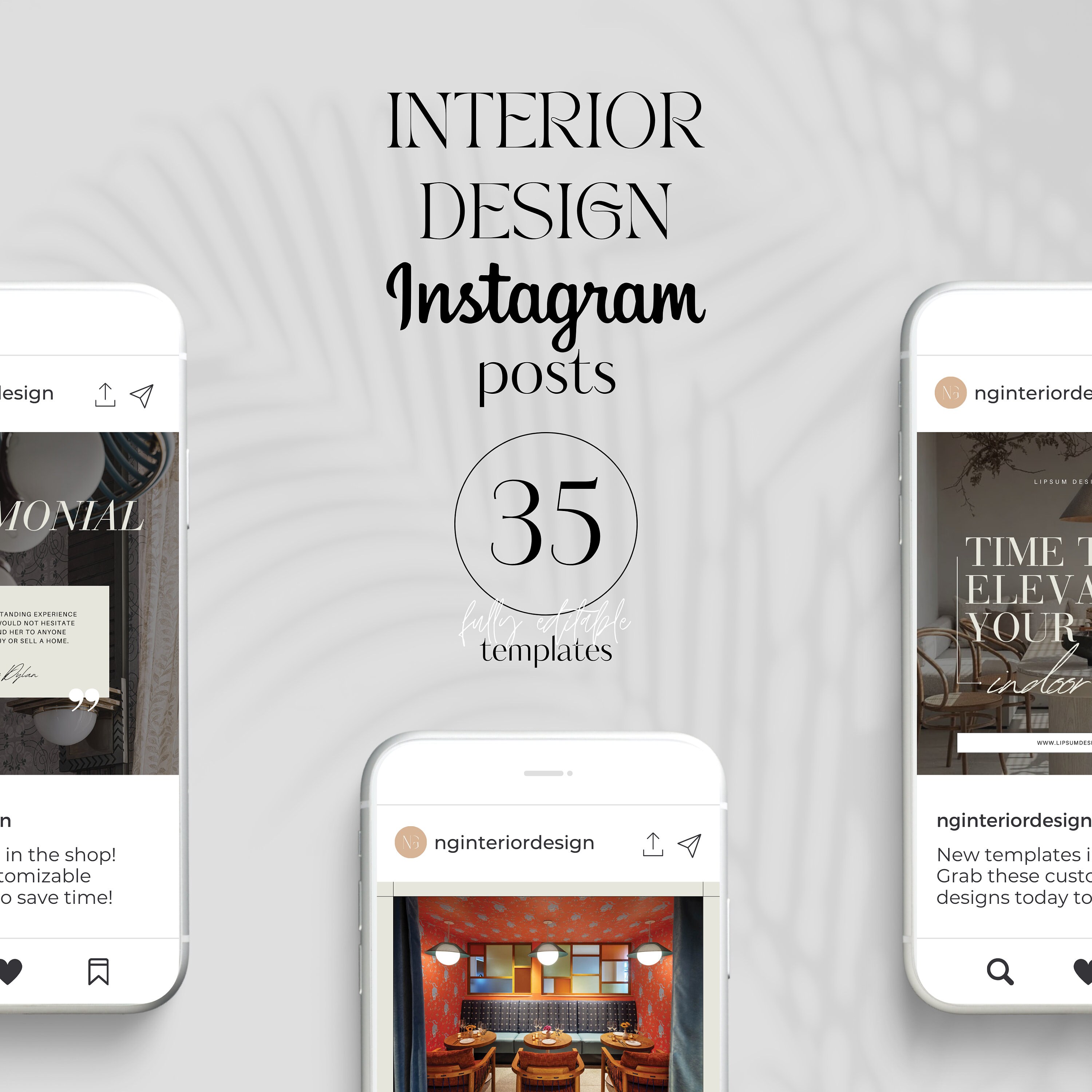 Interior Designers Instagram Post Template | Interior Design IG Post ...