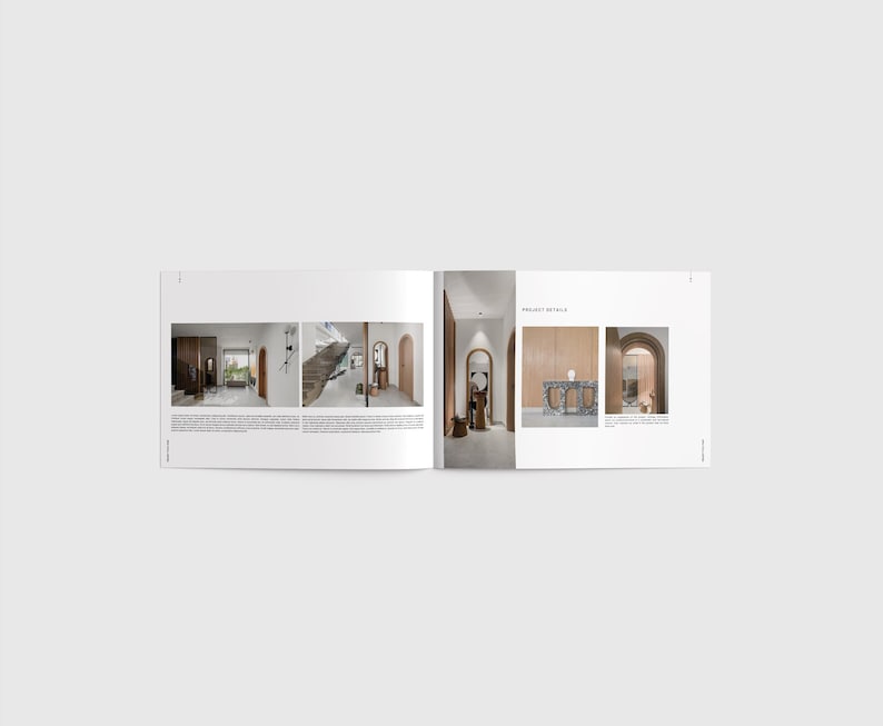A3 Portfolio Template Canva Architecture Portfolio Brochure Minimalist