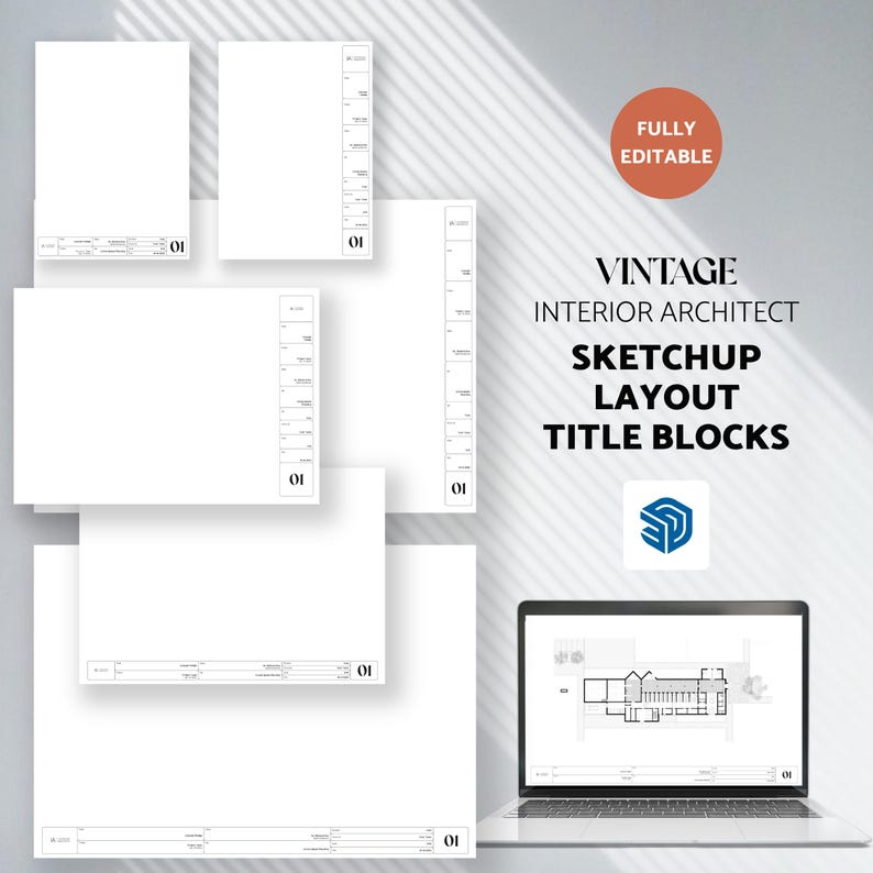 Store Title Layout Sketchup Layout Title Block Template, Interior Architect Title Block ...