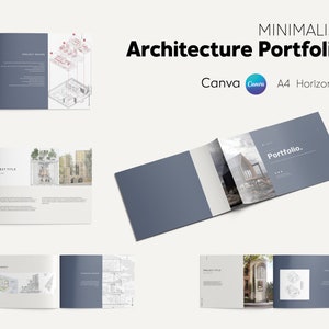 Modelo de Portfólio Minimalista | Brochura de Portfólio de Arquitetura Canva
