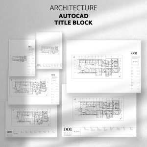 Minimalist Architect Title Block Templates | Autocad Title Block Template | Autocad Layout Template A4, A3, A2, Letter, Ledger, ArchC, ArchD image 6