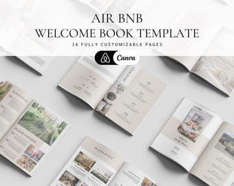 Airbnb Welcome Book Template Editable in Canva, Vacation Rental Guest Guide, Airbnb House Manual, Host Welcome Book, Short Term Rental Guide