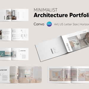 Modelo de Portfólio Minimalista | Brochura de Portfólio de Arquitetura Canva