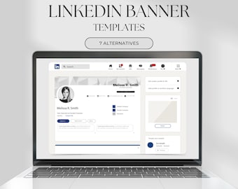 Editable LinkedIn Banner Canva Template | Linkedin Branding Professional Banner | 7 Alternatives | Customizable Linkedin Template