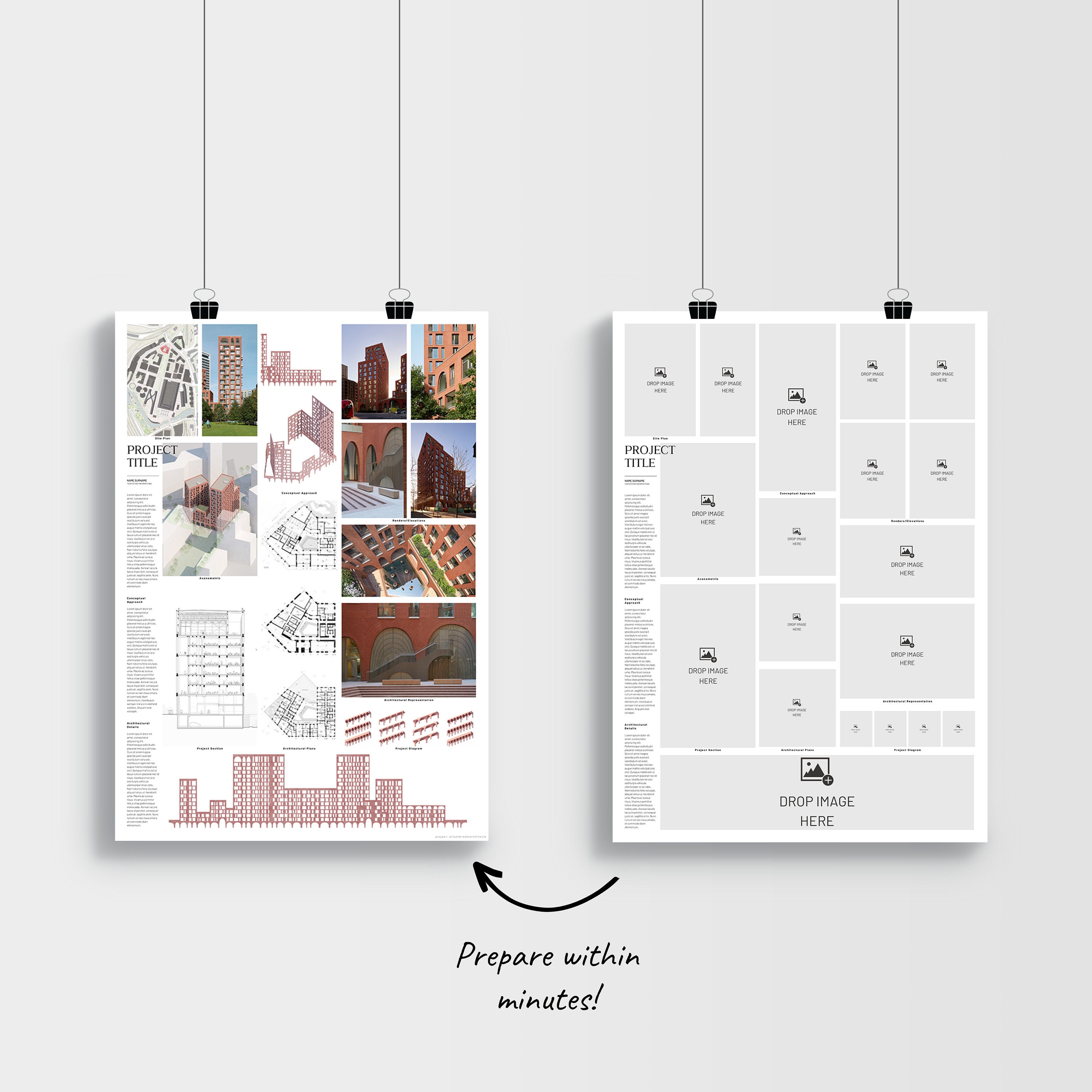 Architecture Presentation Board Template | Canva A1 Presentation Board ...