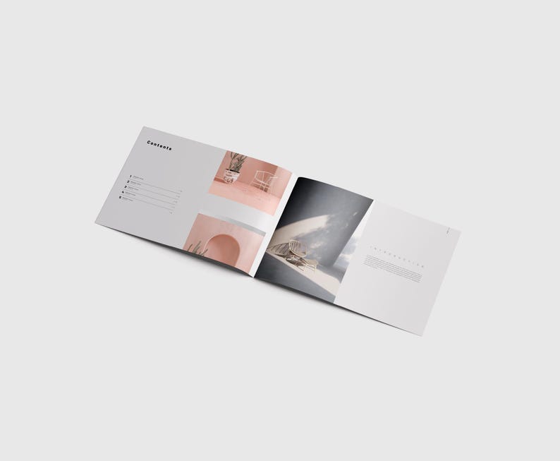 A3 Portfolio Template Canva Architecture Portfolio Brochure Minimalist