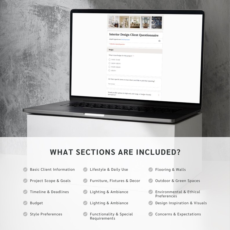 Interior Design Client Intake Form Template, Canva Questionnaire ...