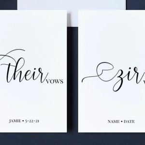 LGBTQ Wedding Vow Books | Gender neutral non-binary | His, her their, zir pronouns | Customizable printable template | Gay, lesbian wedding