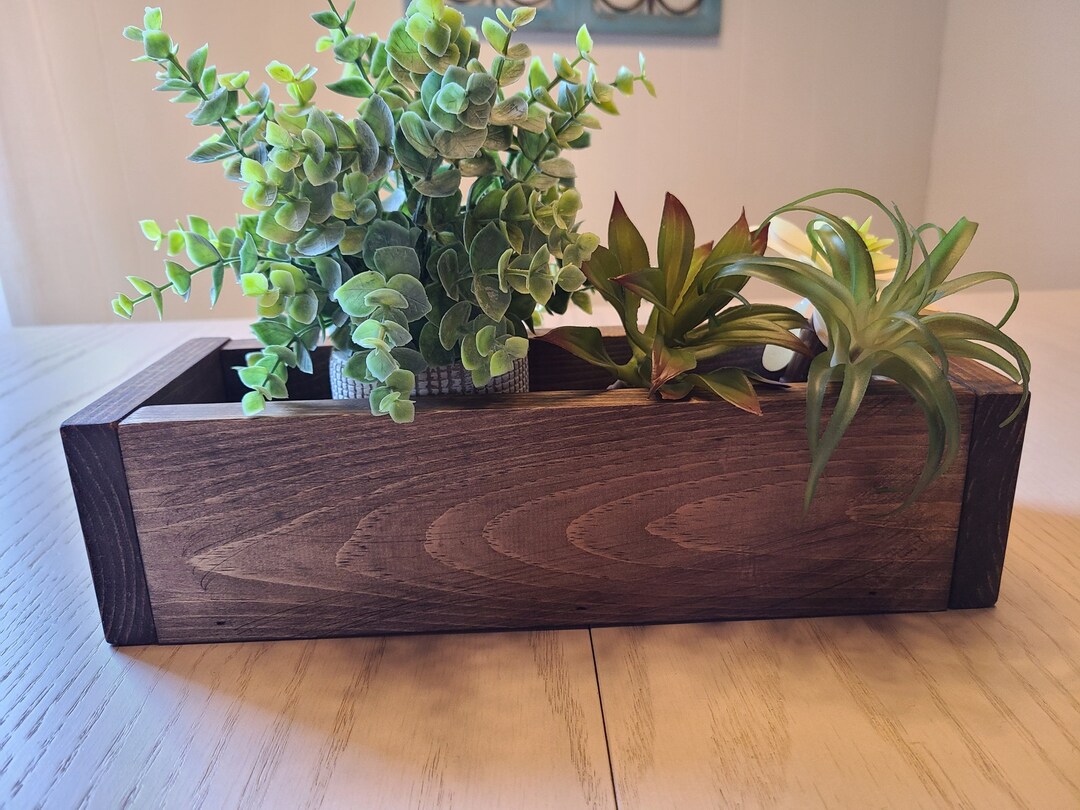 Wood Table Centerpiece Box Dining Table Centerpiece Holiday Etsy