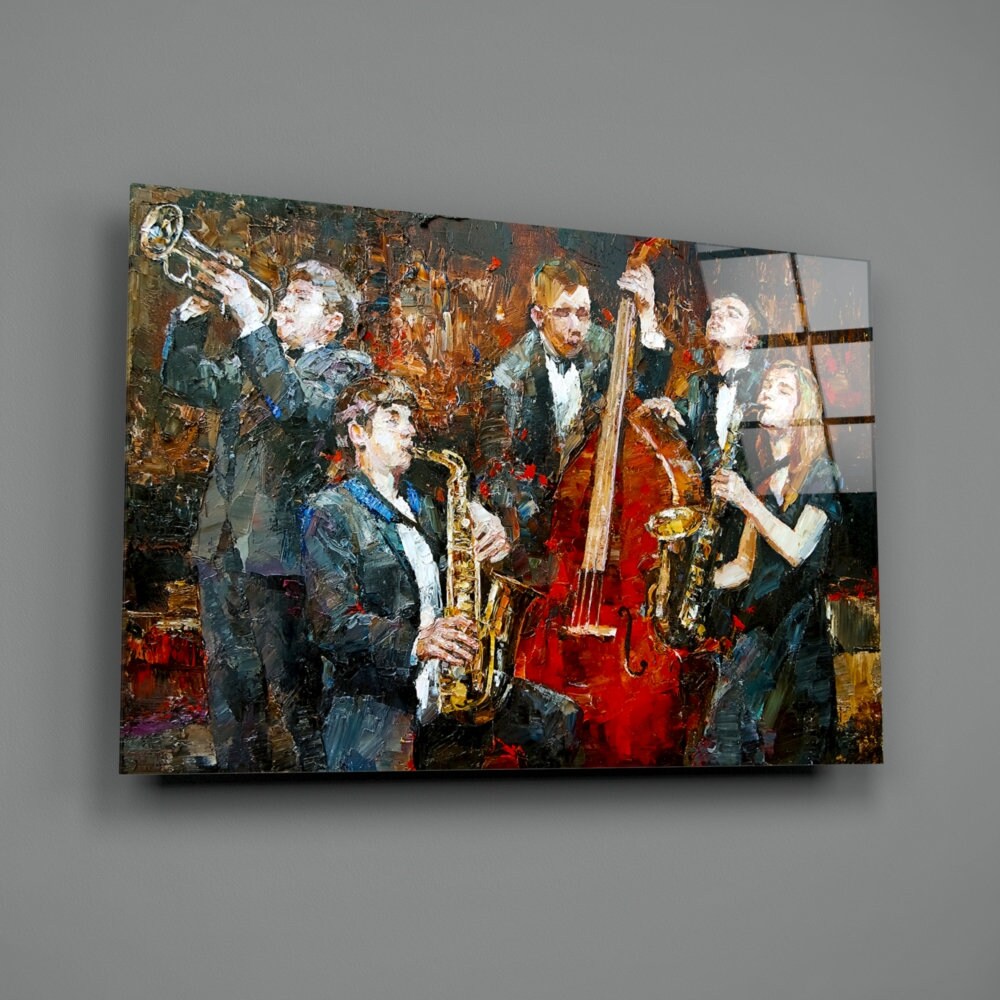 Music Band Glass Print Wall Decor Music Lover Wall Art Etsy