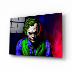 Tempered Glass Wall Art - Wall Art - Wall Decor - - Glass Printing - Large Wall Art - Wall Hangings - Abstract - Joker Glass Picture