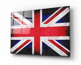 THE DEN UNION JACK SIGN 7.5"x10.5" VINTAGE/RUSTED STYLE METAL WALL PLAQUE 