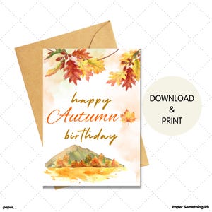 Carte d'anniversaire automne, joyeux anniversaire automne, joyeux anniversaire automne, carte d'anniversaire automne, carte de voeux automne