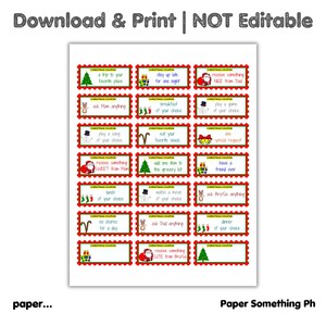 Christmas Coupons for Kids, Printable Coupons - Etsy