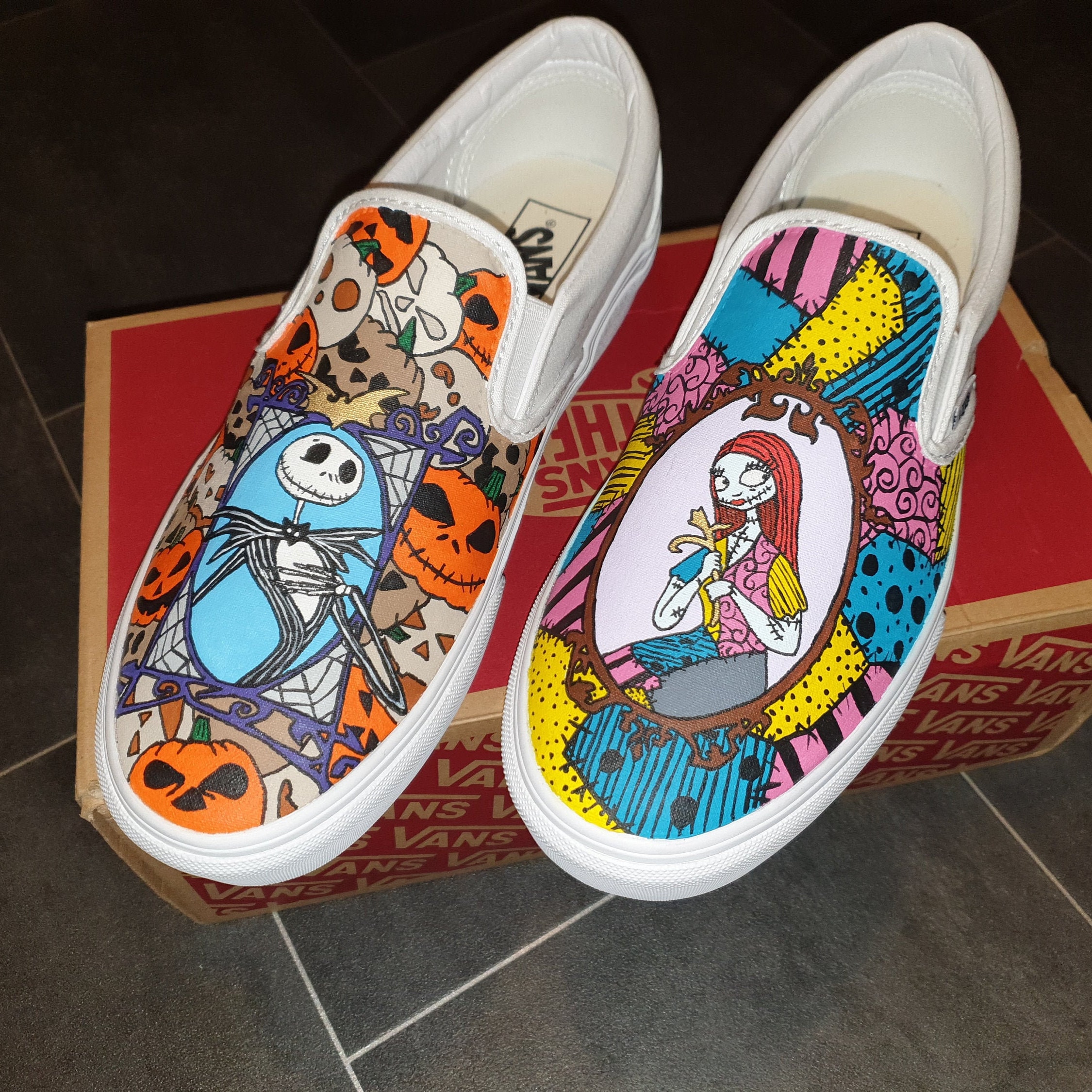 Nightmare Before Christmas Custom Vans Etsy Nightmare Before Christmas Vans
