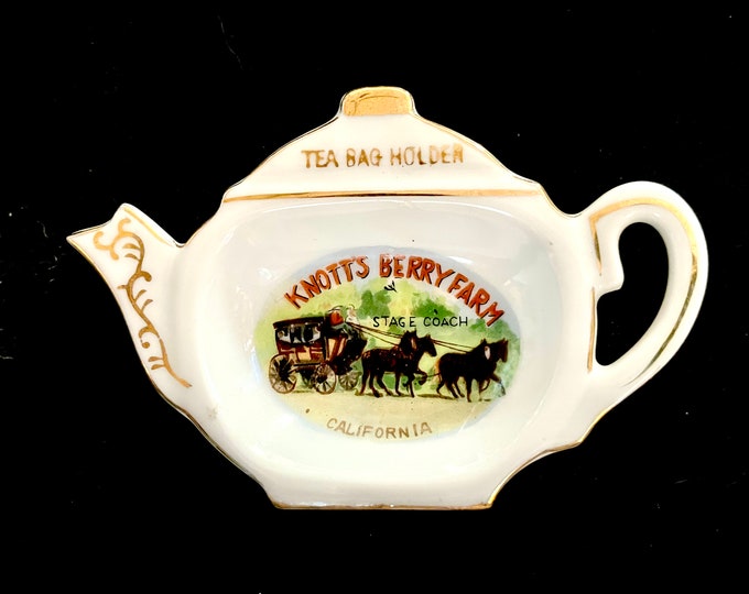 Vintage Tea Bag Holder Knott's Berry Farm Souvenir Etsy