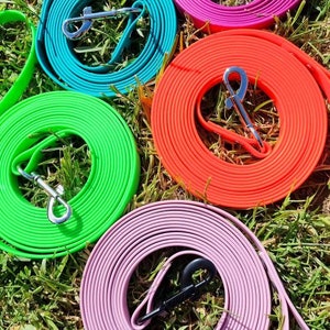 Customizable waterproof durable pvc rubber webbing leash all training sizes