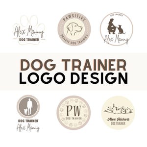 6 dog trainer LOGO template canva editable professional customizable design pet therapy dog school addestratore toelettatore veterinario