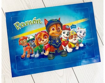 Puzzle infantil de la Patrulla Canina. Rompecabezas infantil