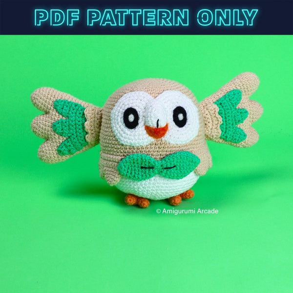 Leafy Owl Crochet Pattern PDF
