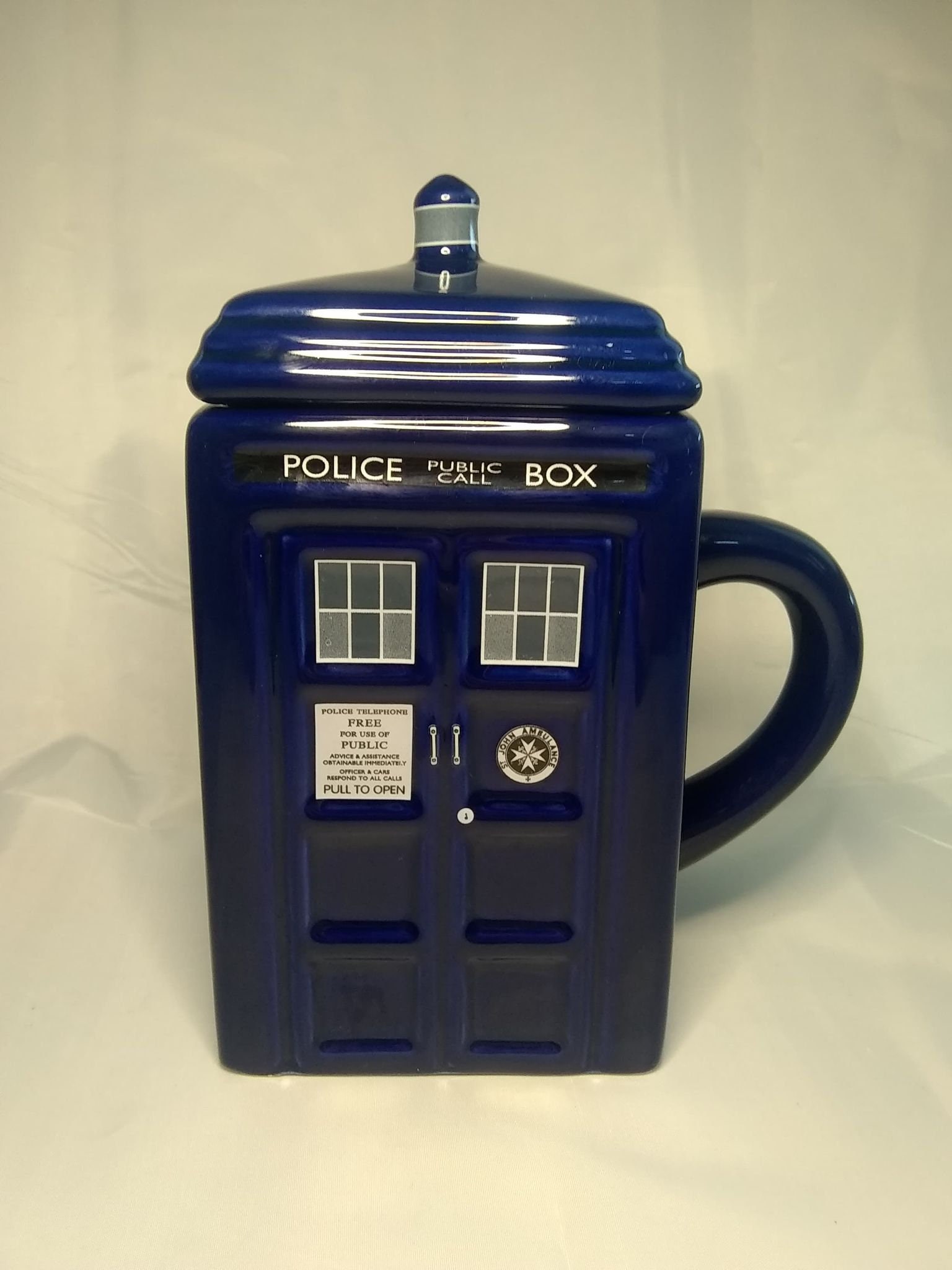 Doctor Who TARDIS Cookie Jar Collectible Ceramic Dr. Who