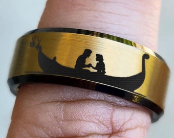 Disney Tangled Ring, Rapunzel Wedding Band, Fairytale Wedding Ring, Tangled Sun Symbol Jewelry, Isee the Light Ring, The Lanterns Ring