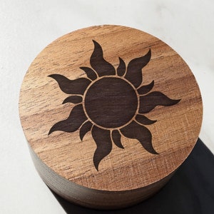 Disney Tangled Sun Ring Box, Rapunzel Proposal Wedding Ring Box, Princess and Prince Jewelry Box, Disney, Tangled Sun Symbol Engagement Box
