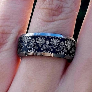 Disney Haunted Mansion Muster Ring, Disney Haunted Mansion Schloss Hochzeitsring, Disneys Haunted Mansion Ring, Disney Versprechen Ring