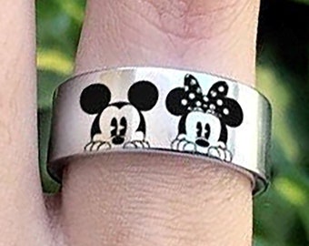 ミッキー＆ミニーマウスのピーキングリング、ディズニーリングの結婚